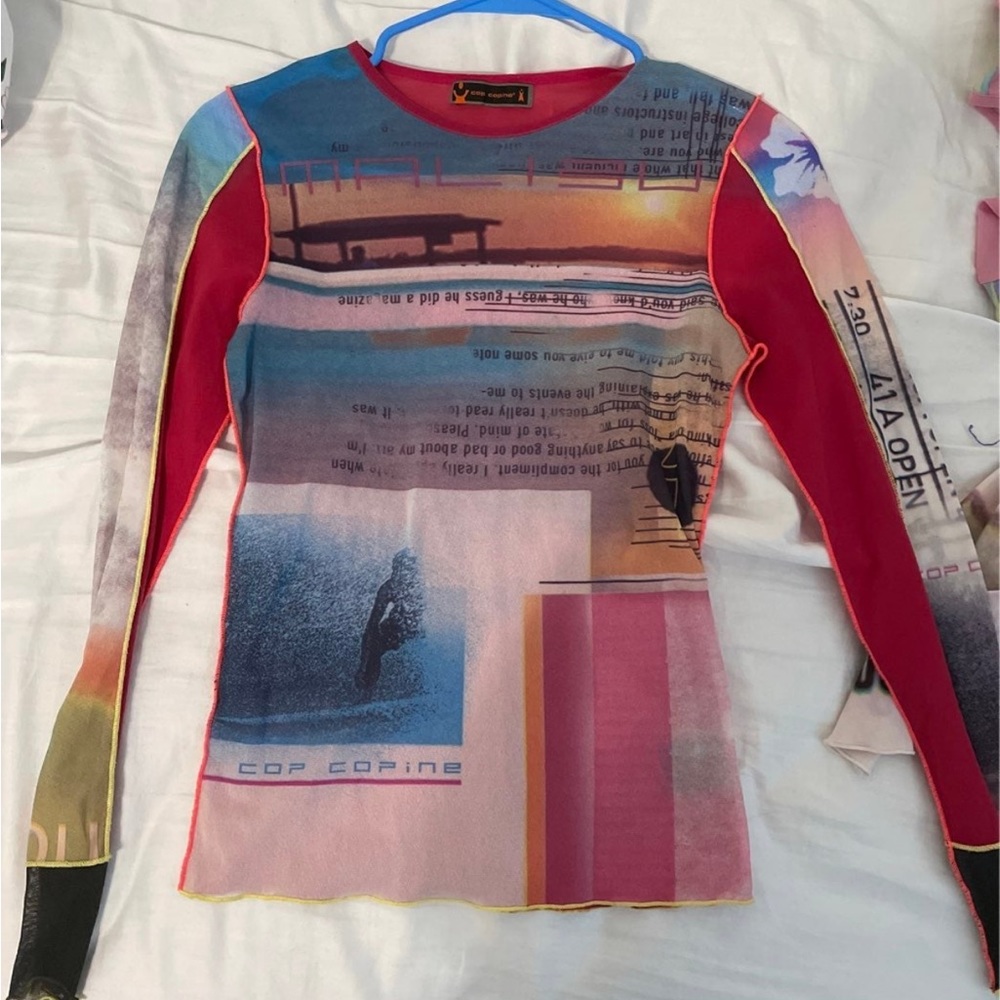 Vintage cop copine Malibu top